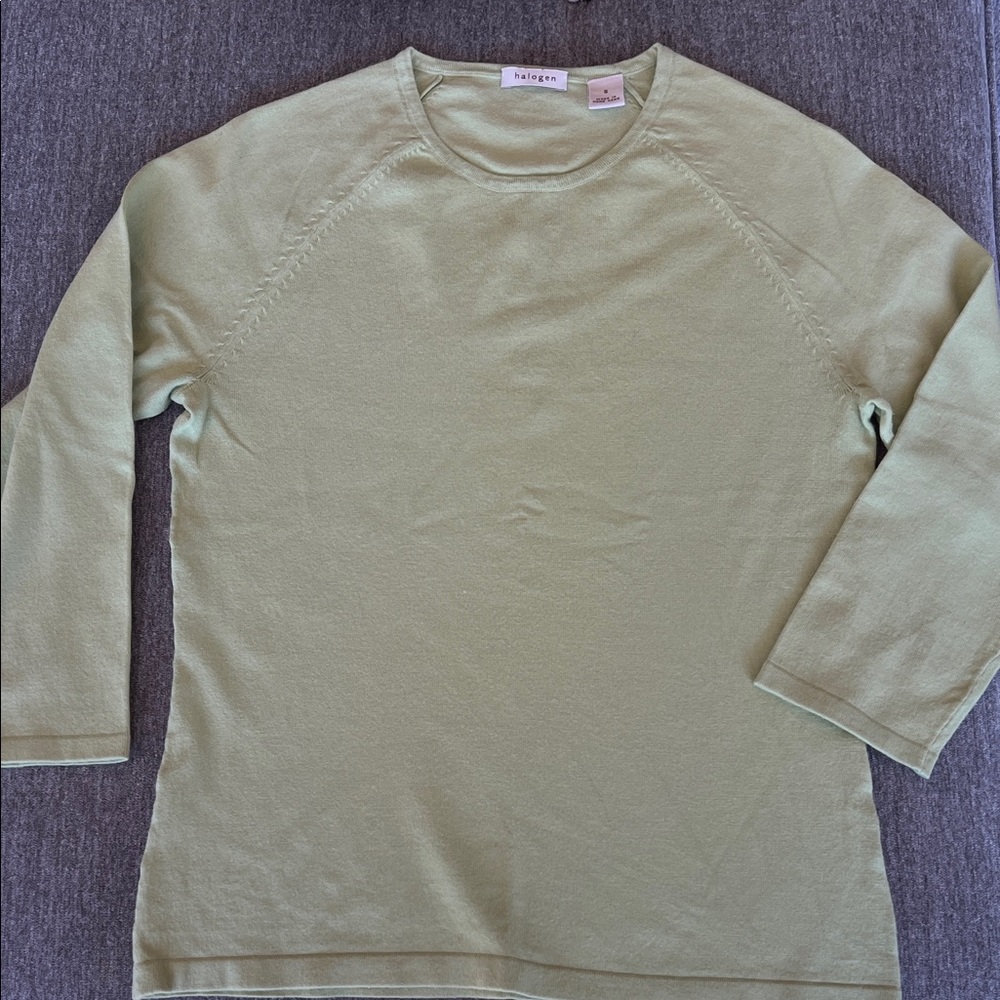 Halogen Light Green Knit Top
